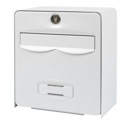 Mini boîte aux lettres à barillet blanc