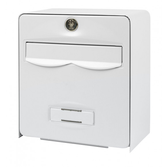 Mini boîte aux lettres à barillet blanc