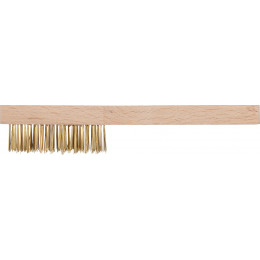Brosse bougie en bois, fil acier dur