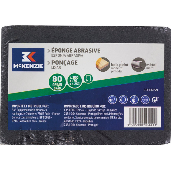 Eponge abrasive 100x70x25mm grain moyen