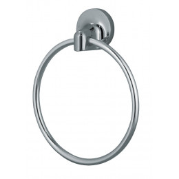 Porte-serviette mural Lagune anneau à fixer chromé 16.5cm