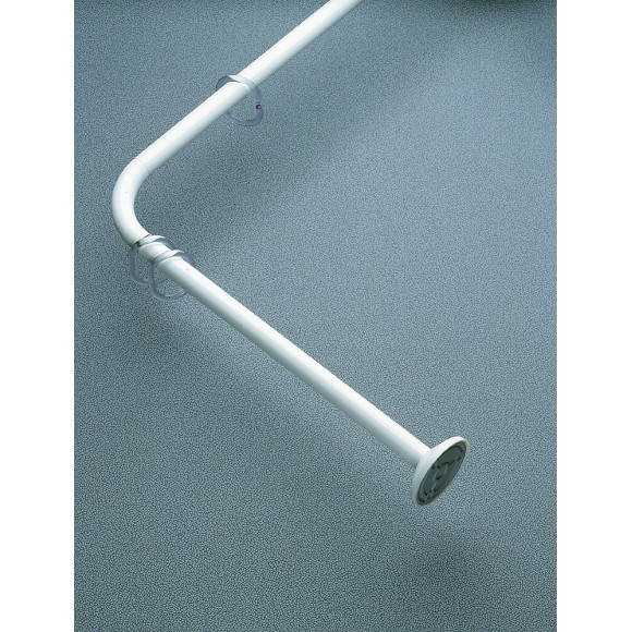 Barre de douche coudée SPIRELLA Kreta blanc universelle