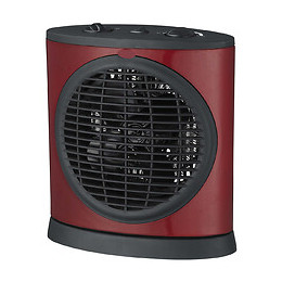 Radiateur soufflant extra-plat oscillant rouge