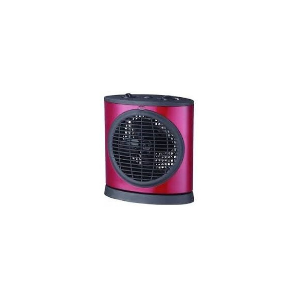 Radiateur soufflant extra-plat oscillant rouge