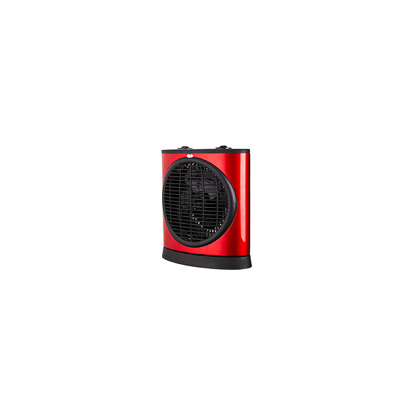 Radiateur soufflant extra-plat oscillant rouge