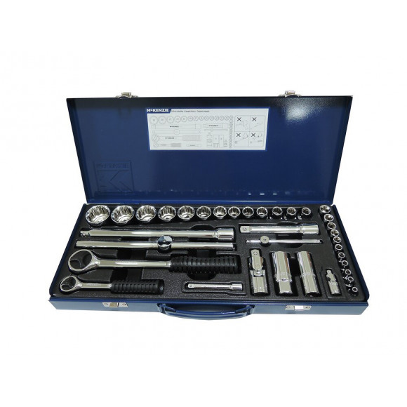 Coffret à douilles 35 pièces chrome-vanadium