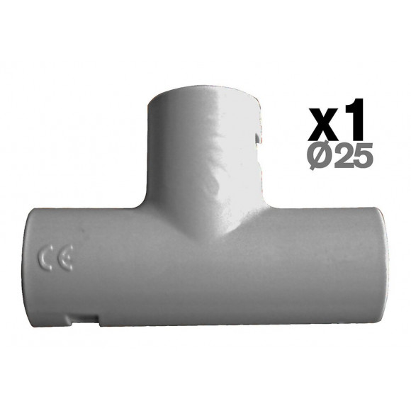 1 té pour tube IRL diamètre 25mm