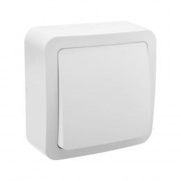 Poussoir en saillie 10 ampères blanc