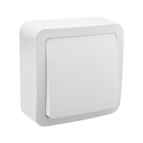 Poussoir en saillie 10 ampères blanc