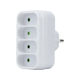 Multiprise 4 X6A BLANC