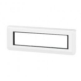 Plaque Mosaic avec support pour 8 modules montage horizontal - blanc