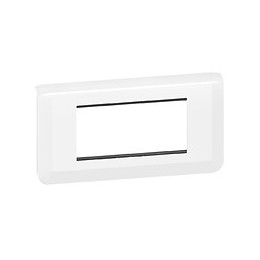 Plaque Mosaic avec support pour 4 modules montage horizontal - blanc