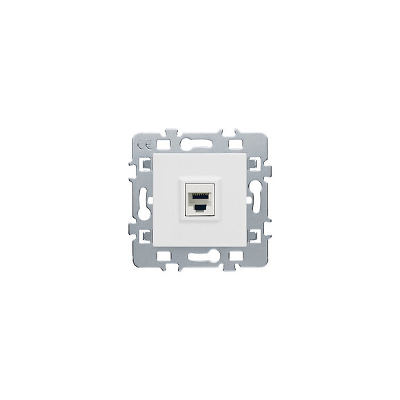 Mécanisme RJ45 Cache blanc +  support métal