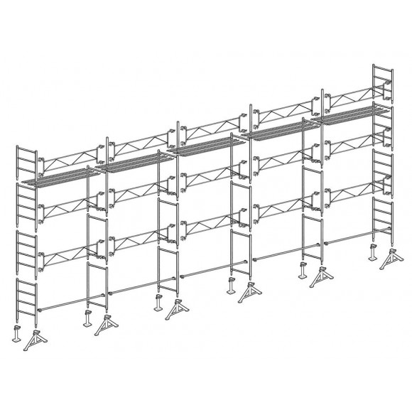 Échafaudage Altrad 49 Maçon 128 M²