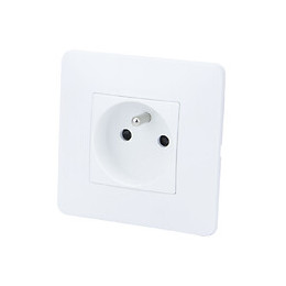 Prise 2P+T COMPLET BLANC