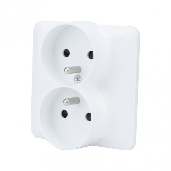 Double Prise 2P+T COMPL BLC