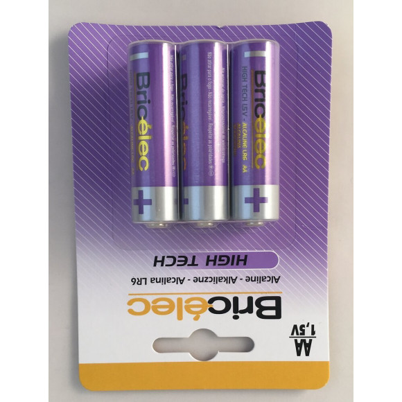 6 piles alcaline lr06 bricelec high tech