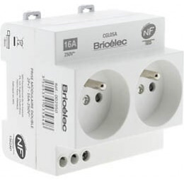 Prise modulaire double 16A BRICELEC