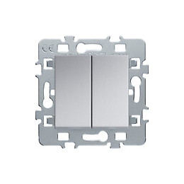 Mécanisme double va et vient 10 ampères cache argent +  support métal