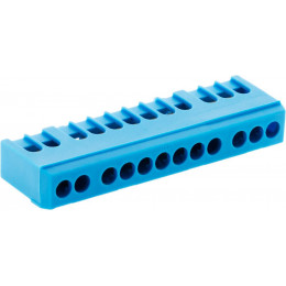 Bornier neutre bleu 12 modulaire pour 12 connexions