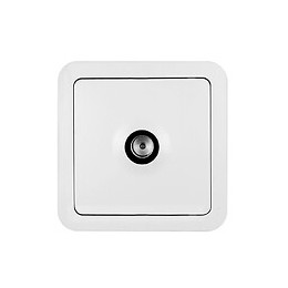 Prise TV en saillie blanc