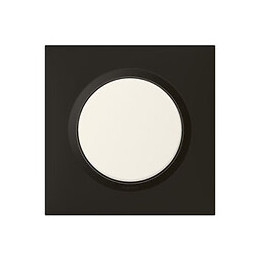 Plaque carrée dooxie 1 poste finition noir velours