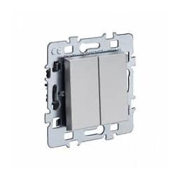 Mécanisme double va et vient 10 ampères cache argent +  support métal