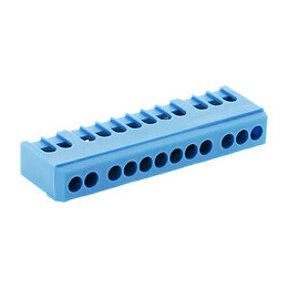 Bornier neutre bleu 12 modulaire pour 12 connexions