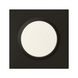 Plaque carrée dooxie 1 poste finition noir velours