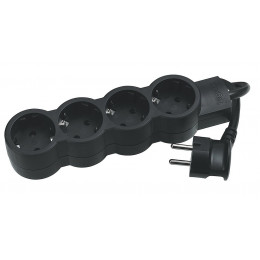 Rallonge multiprise 4 prises de courant 2P+T 16A 230V avec cordon 1.5m