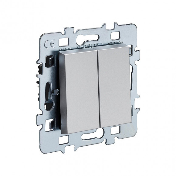 Mécanisme double va et vient 10 ampères cache argent +  support métal