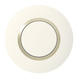 Plaque ronde dooxie 1 poste finition dune