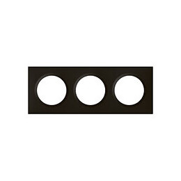 Plaque carrée dooxie 3 postes finition noir velours