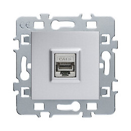 Mécanisme RJ45 + cache argent + support métal