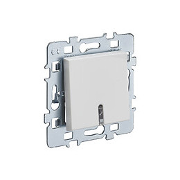 Mécanisme va et vient lumineux/témoin 10A cache blanc + support métal