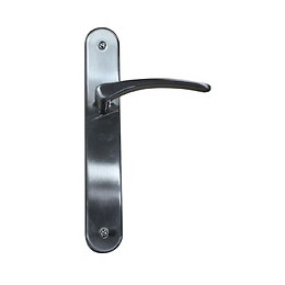 Ensemble poignes de porte zamack argent trou bouch GO/ON