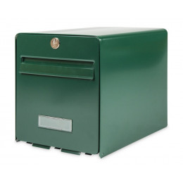 Boîte aux lettres en acier galvanisé vert 1 porte barillet PTT