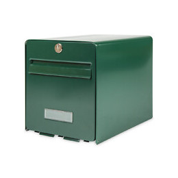 Boîte aux lettres en acier galvanisé vert 1 porte barillet PTT