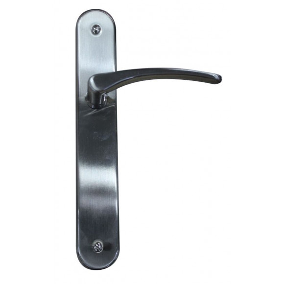 Ensemble poignes de porte zamack argent trou bouch GO/ON