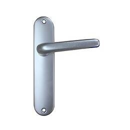 Ensemble poignes de porte aluminium argent 165mm trou bouch GO/ON