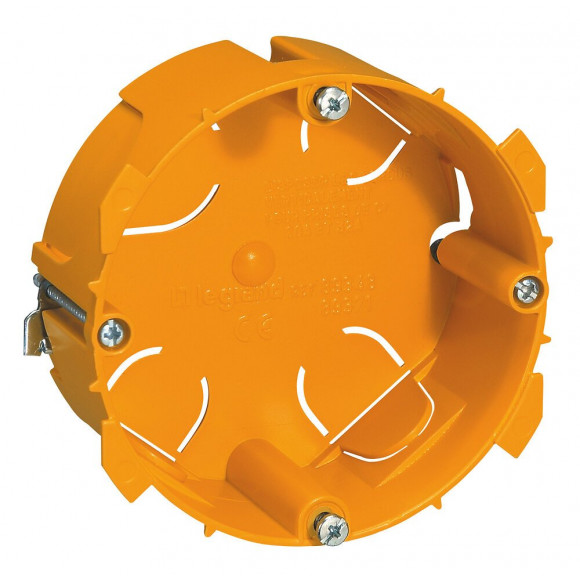 Boîte de dérivation pour maçonnerie avec couvercle et vis - 85x85x40mm