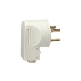 Fiche 2P+T 32A sortie latérale par embout avec serre-câbles