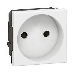 Prise de courant sans terre Mosaic blanc - 2 modules