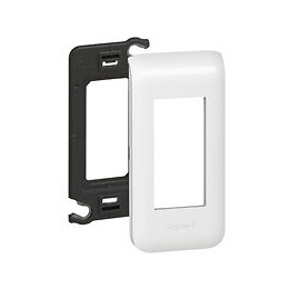 Plaque support mosaic 1 module blanc