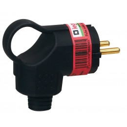 Fiche borne à vis 2P+T 16A IK08 à sortie latérale à anneau