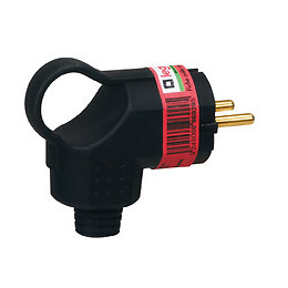 Fiche borne à vis 2P+T 16A IK08 à sortie latérale à anneau