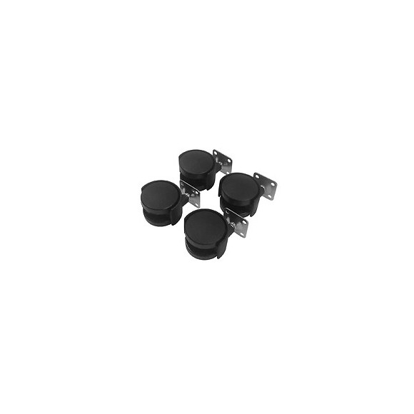Lot de 4 roulettes pivotantes noires diamètre 50 mm GO/ON