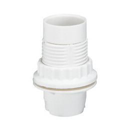 Douille pour ampoule E14 - polyamide blanc