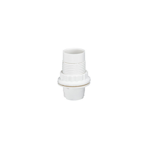 Douille pour ampoule E14 - polyamide blanc