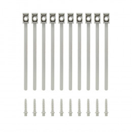 10 colliers à embase chevilles fixation de tubes et gaines BRICELEC